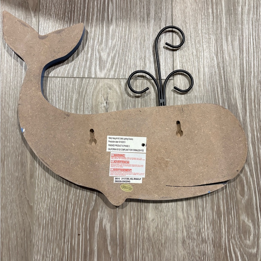 Charming Blue Whale Wall Hook - Picture 2 of 2